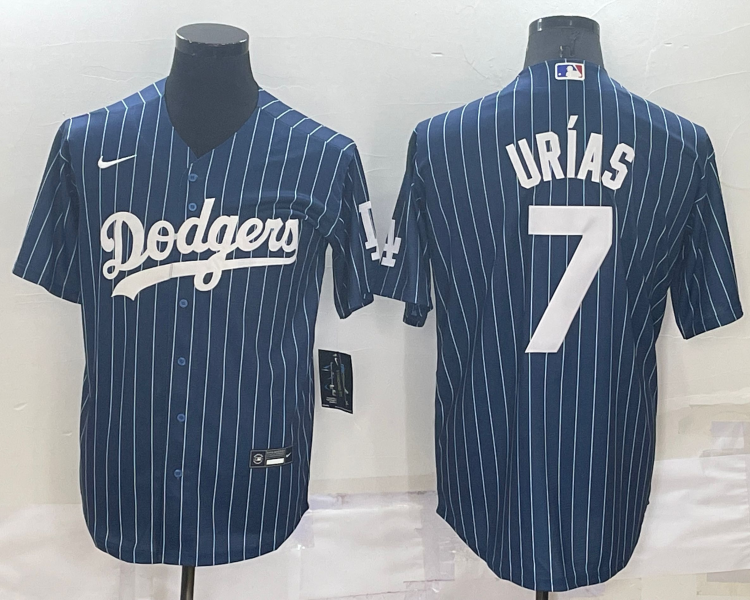 Men's Los Angeles Dodgers Julio Urias #7 Blue Stitched Jersey