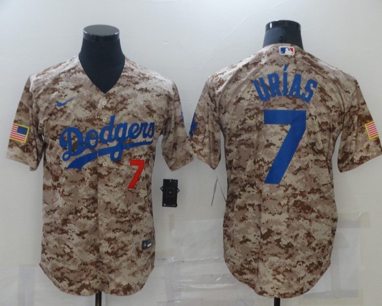 Men's Los Angeles Dodgers Julio Urias #7 Camouflage Jersey