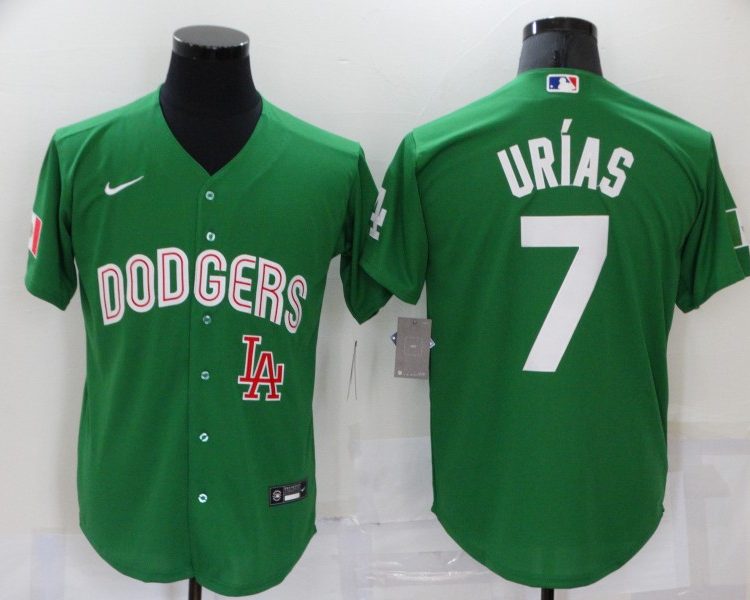 Men's Los Angeles Dodgers Julio Urias #7 Green Baseball Jersey