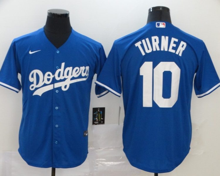 Men's Los Angeles Dodgers Justin Turner #10 Blue Baseball Jersey