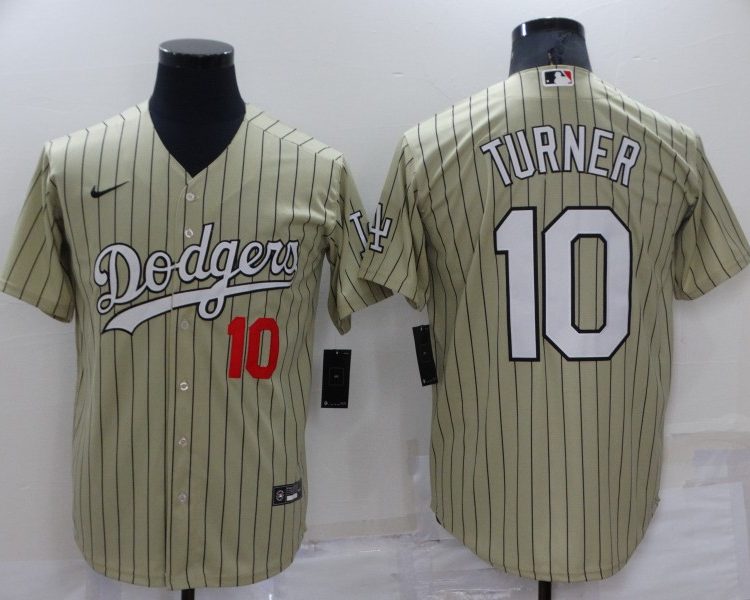 Men's Los Angeles Dodgers Justin Turner #10 Gold Baseball Jersey