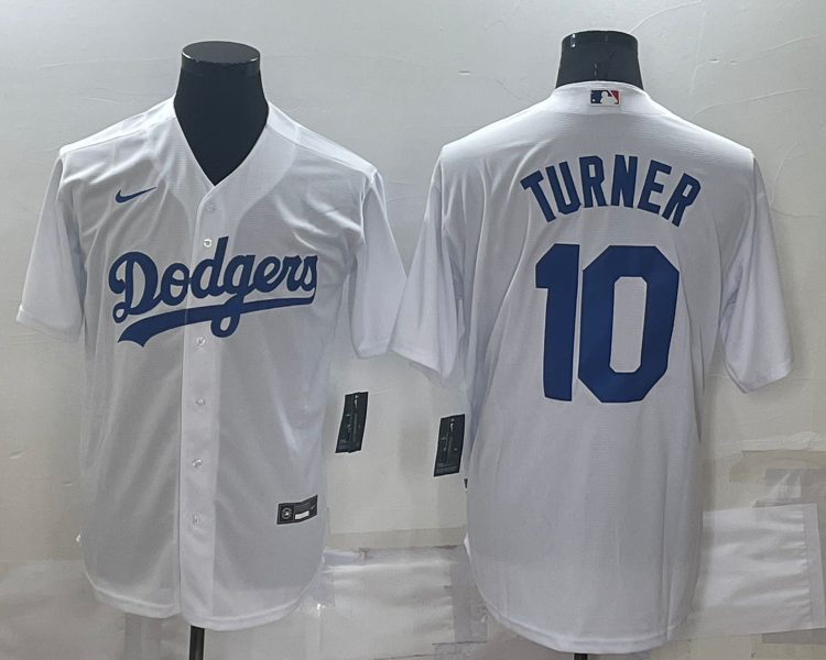Men's Los Angeles Dodgers Justin Turner #10 White Baseball Jersey