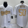 Men's Los Angeles Dodgers Mookie Betts #50 White Alternate Jersey