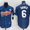 Men's Los Angeles Dodgers Trea Turner #6 Blue Stitched Jersey