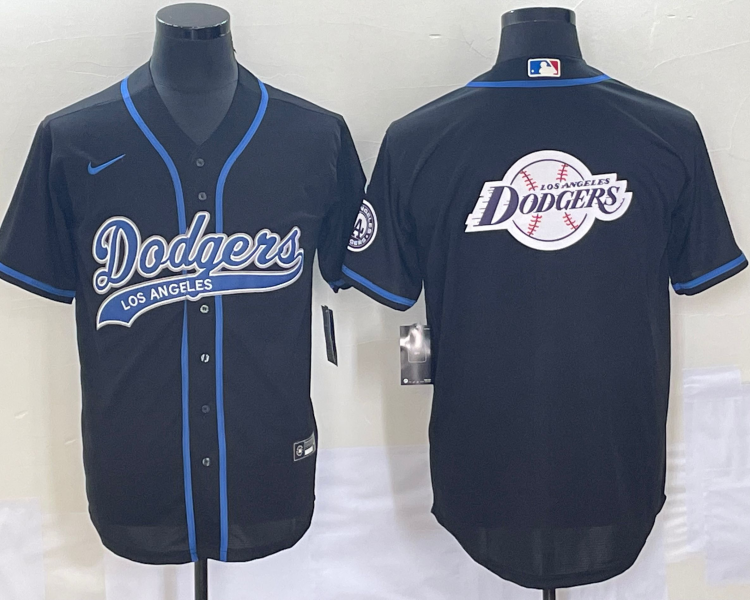 Men's Los Angeles Dodgers Black Jersey Joint Edition
