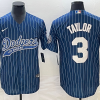 Men's Los Angeles Dodgers Chris Taylor #3 Blue Jersey Joint Edition