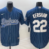 Men's Los Angeles Dodgers Clayton Kershaw #22 Blue Jersey Joint Edition