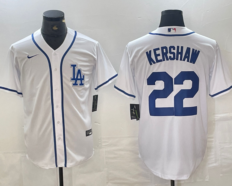 Men's Los Angeles Dodgers Clayton Kershaw #22 White Limited Jersey