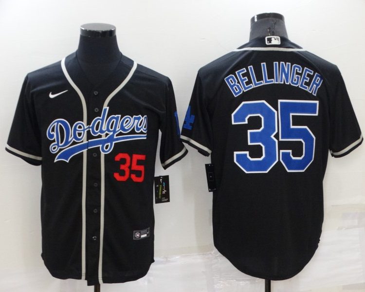 Men's Los Angeles Dodgers Cody Bellinger #35 Black Jersey