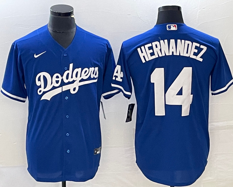 Men's Los Angeles Dodgers Enrique Hernandez #14 Blue Baseball Jersey