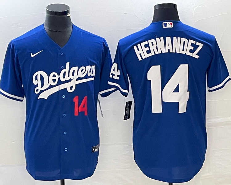 Men's Los Angeles Dodgers Enrique Hernandez #14 Blue Jersey