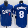 Men's Los Angeles Dodgers Enrique Hernandez #8 Blue Jersey