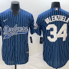 Men's Los Angeles Dodgers Fernando Valenzuela #34 Blue Jersey Joint Edition