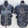 Men's Los Angeles Dodgers Grey Camouflage Team Jersey Joint Edition