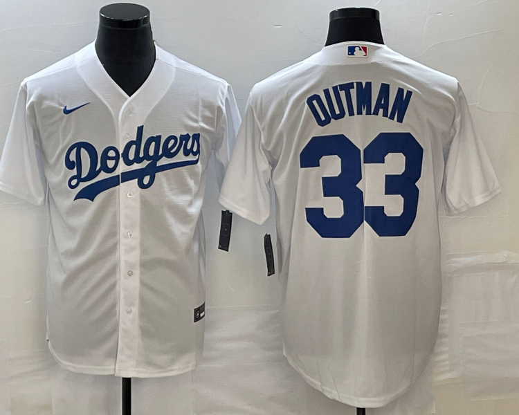 Men's Los Angeles Dodgers James Outman #33 White Home Jersey