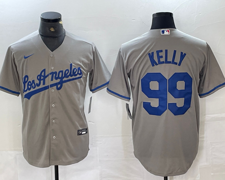 Men's Los Angeles Dodgers Joe Kelly #99 Gray Jersey
