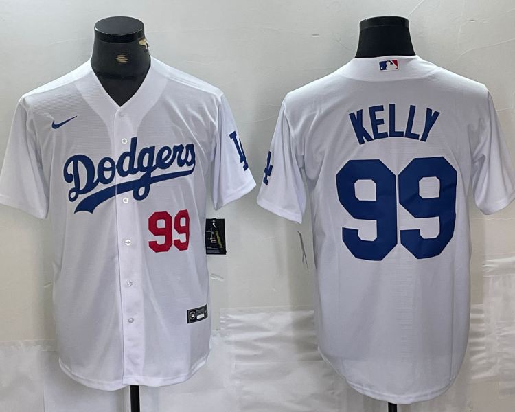 Men's Los Angeles Dodgers Joe Kelly #99 White Home Jersey