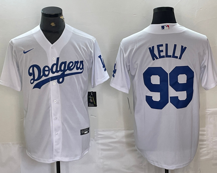 Men's Los Angeles Dodgers Joe Kelly #99 White Jersey
