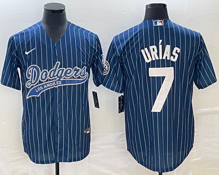 Men's Los Angeles Dodgers Julio Urias #7 Blue Jersey Joint Edition