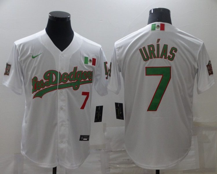 Men's Los Angeles Dodgers Julio Urias #7 White Baseball Jersey