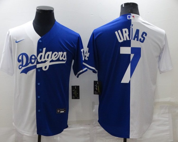 Men's Los Angeles Dodgers Julio Urias #7 White/Blue Baseball Jersey