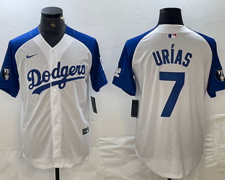 Men's Los Angeles Dodgers Julio Urias #7 White Limited Jersey