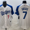 Men's Los Angeles Dodgers Julio Urias #7 White Limited Jersey