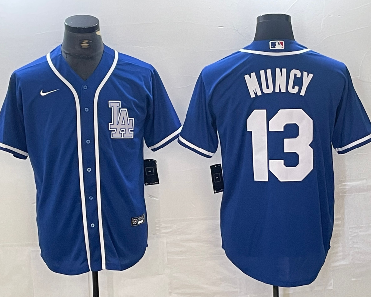 Men's Los Angeles Dodgers Max Muncy #13 Blue Limited Jersey