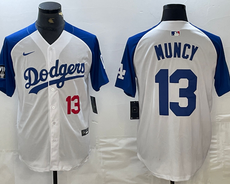 Men's Los Angeles Dodgers Max Muncy #13 White Limited Jersey