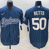 Men's Los Angeles Dodgers Mookie Betts #50 Blue Jersey Joint Edition