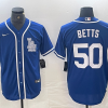 Men's Los Angeles Dodgers Mookie Betts #50 Blue Limited Jersey