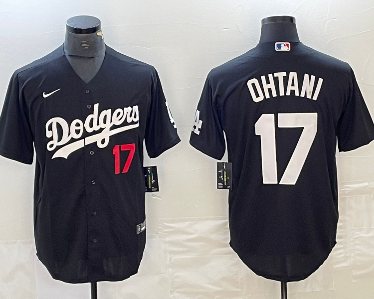 Men's Los Angeles Dodgers Shohei Ohtani #17 Black Jersey