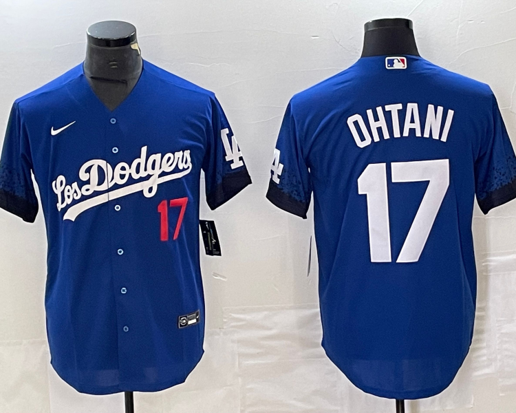 Men's Los Angeles Dodgers Shohei Ohtani #17 Blue Team Jersey