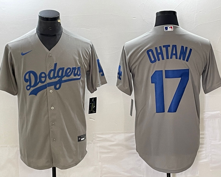 Men's Los Angeles Dodgers Shohei Ohtani #17 Gray Jersey