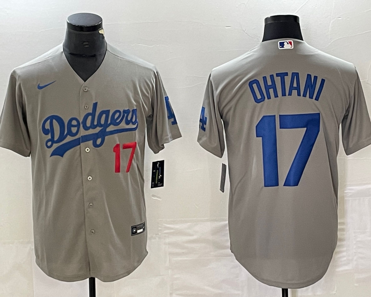 Men's Los Angeles Dodgers Shohei Ohtani #17 Gray Jersey