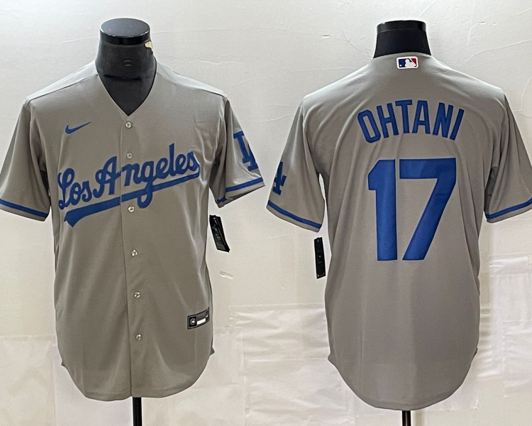 Men's Los Angeles Dodgers Shohei Ohtani #17 Gray Jersey