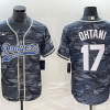 Men's Los Angeles Dodgers Shohei Ohtani #17 Grey Camouflage Jersey Joint Edition