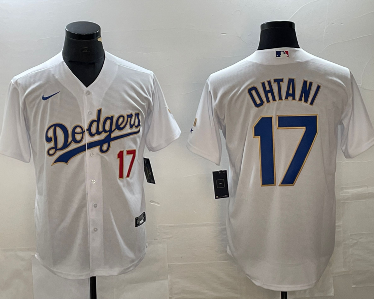 Men's Los Angeles Dodgers Shohei Ohtani #17 White Authentic Team Jersey