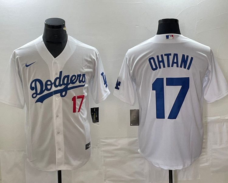 Men's Los Angeles Dodgers Shohei Ohtani #17 White Jersey