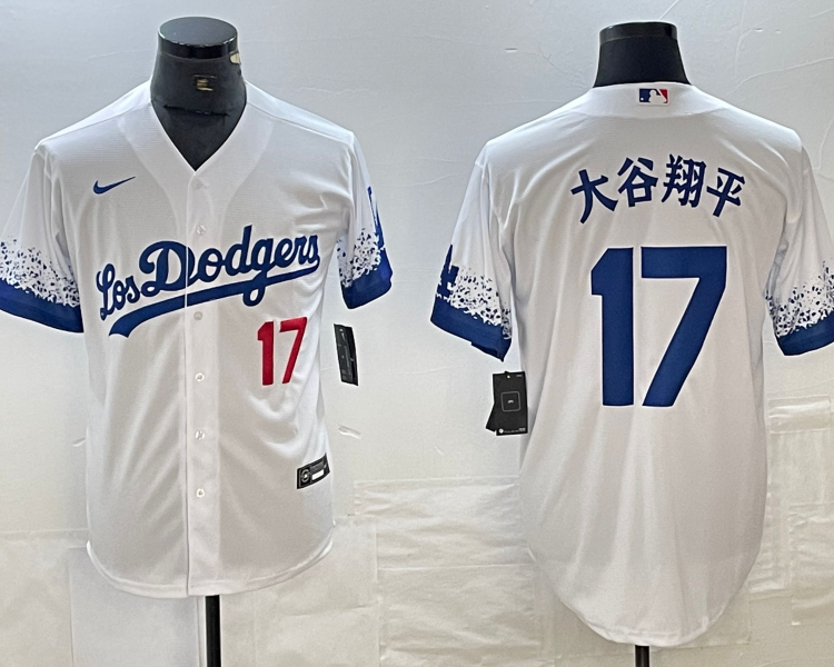 Men's Los Angeles Dodgers Shohei Ohtani #17 White Limited Jersey