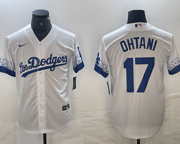 Men's Los Angeles Dodgers Shohei Ohtani #17 White Team Jersey