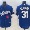 Men's Los Angeles Dodgers Tyler Glasnow #31 Blue Jersey