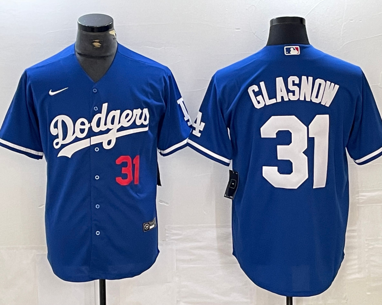 Men's Los Angeles Dodgers Tyler Glasnow #31 Blue Jersey