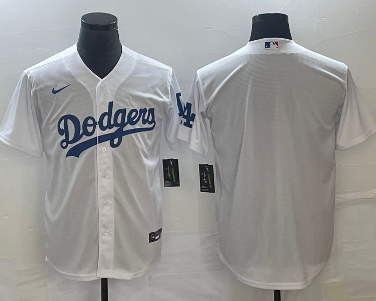 Men's Los Angeles Dodgers White Home Blank Jersey