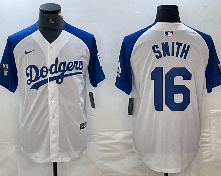 Men's Los Angeles Dodgers Will Smith #16 White Limited Jersey