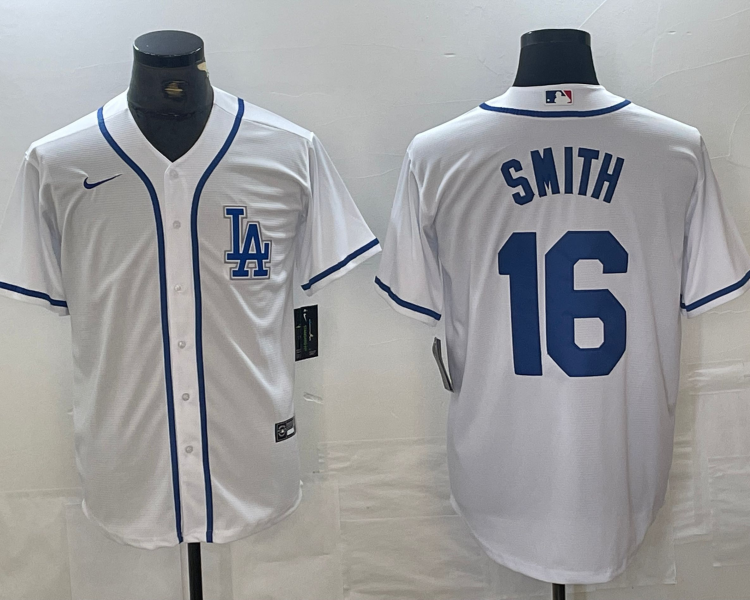 Men's Los Angeles Dodgers Will Smith #16 White Limited Jersey