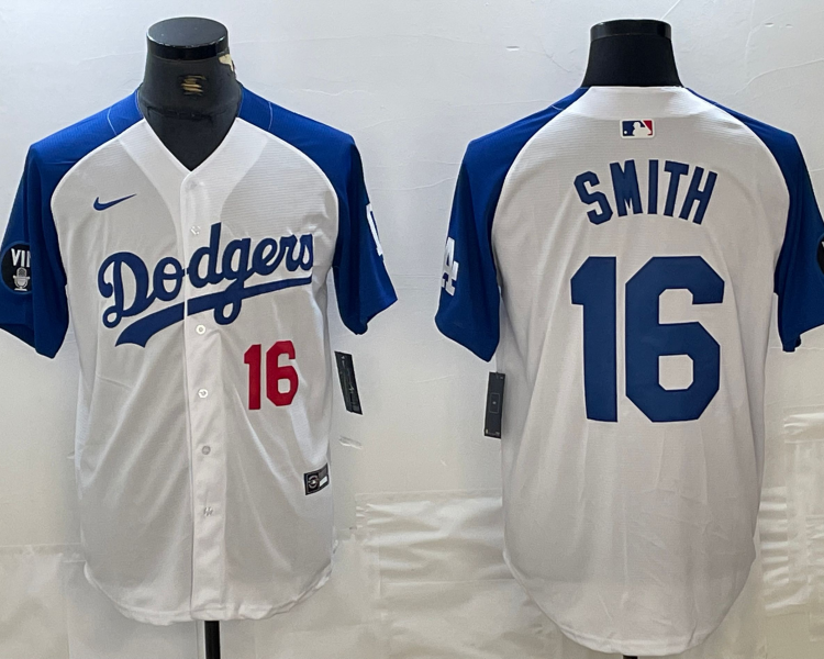 Men's Los Angeles Dodgers Will Smith #16 White Limited Jersey