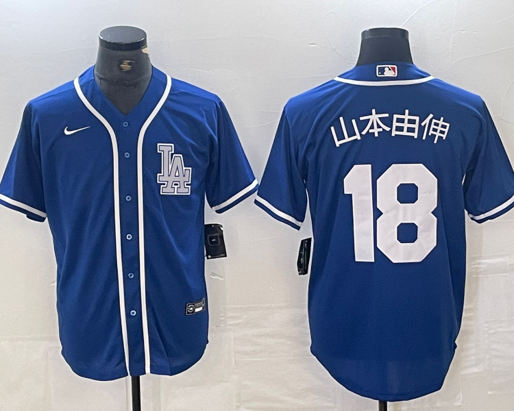 Men's Los Angeles Dodgers Yoshinobu Yamamoto #18 Blue Limited Jersey