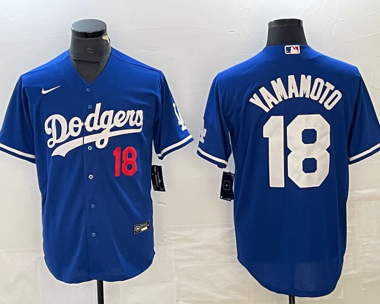 Men's Los Angeles Dodgers Yoshinobu Yamamoto #18 Royal Jersey