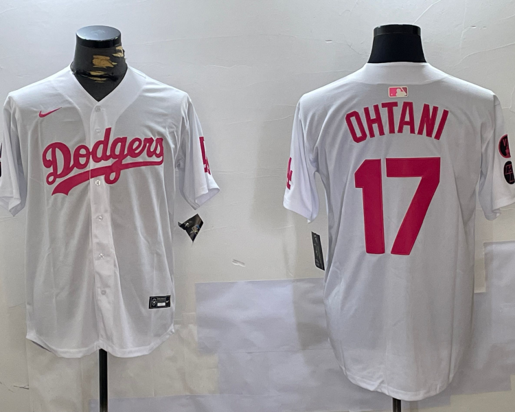 Men's Los Angeles Dodgers #17 Shohei Ohtani White Jersey